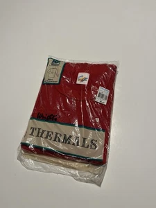 Vintage Wrights Thermo Langarm Shirt Medium rot neu mit Etikett Walmart Made in USA  - Bild 1 von 5