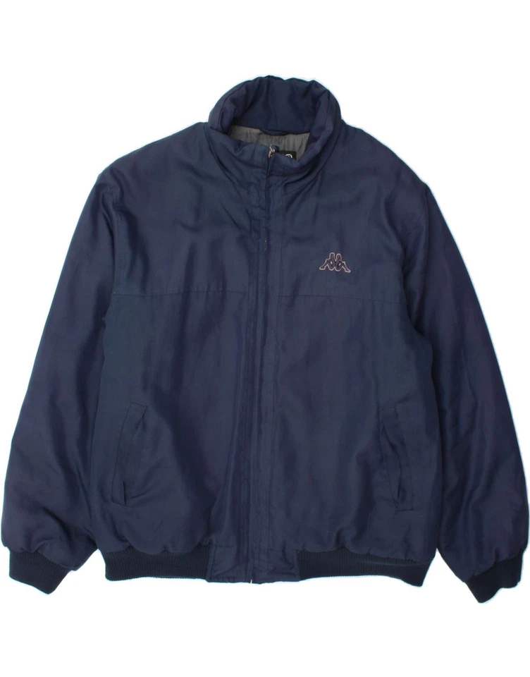 KAPPA Mens Bomber Jacket UK 44 2XL Navy Blue Polyester CG01 - Image 1 of 4
