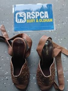 Next Damenschuhe braun Leder hoher Absatz Riemchen UK 3,5  - Bild 1 von 6