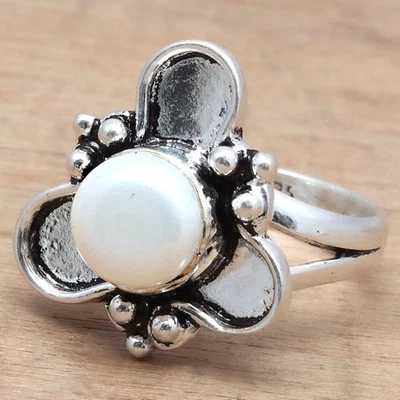 Real Pearl Gemstone Handmade Silver Jewelry  "7" - Image 1 of 4