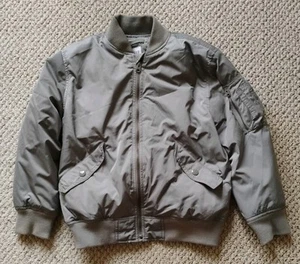 GAP Boy's Youth Army GREEN Nylon Airplane Bomber Flight Suit Jacket SIZE: Large  - Picture 1 of 9
