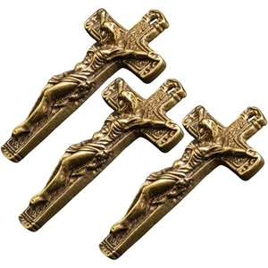 3 Pcs Copper Cross Pendant Party Pendants Crosses Jewelry Making Necklace - Bild 1 von 12