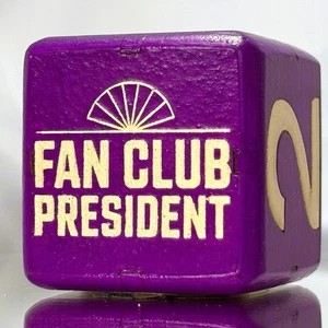Fan Club President - Dance Gracefully - Backgammon Doubling Cube 36mm - Picture 1 of 9