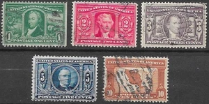 USA 1904 Scott #323-27 Louisiana Purchase Exposition nice complete set see scans - Picture 1 of 2