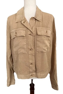 Kut From The Kloth Utility Field Jacket Women’s Size Large Khaki Tan - Image 1 of 4