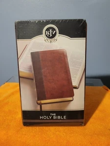 KJV Giant Print Lux-Leather 2-Tone Brown: New - Foto 1 di 7