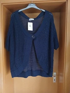 Neue dunkelblaue leichte Sommer Strickjacke Ulla Popken Gr 54/56 NP 49,00 - Bild 1 von 7
