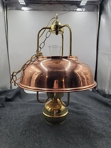 Vintage Landhaus rustikal Messing mit Kupferhaube Windlicht Laterne Leuchte - Bild 1 von 9
