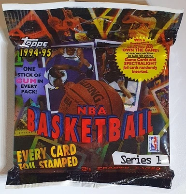 1994-95 Topps NBA Basketball Series 1 Jumbo Pack - Factory Sealed Packs - image 1 of 4