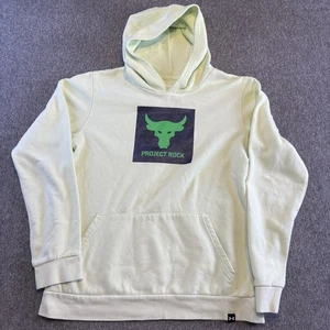 Under Armour Boys Project Rock Rival Fleece Hoodie Youth XL Green 1373628 - Picture 1 of 12