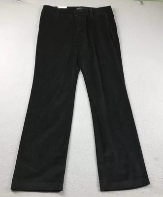 Pantalones Banana Republic Mujer 10 Negro Terciopelo Frente Plano Pierna Recta Nuevos con Etiquetas Foto 1 de 4