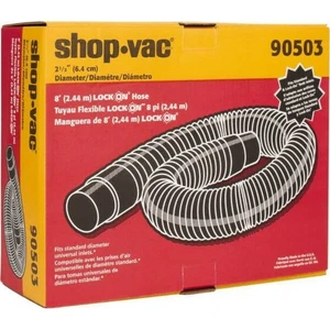 Shop Vac 90503 2-1/2" Dia. 8 ft Long Lock On Hose   - Afbeelding 1 van 3