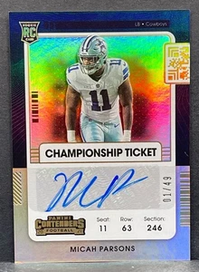 2021 Contenders Micah Parsons #146 Championship Rookie Ticket RC AUTO #1/49 - Bild 1 von 2