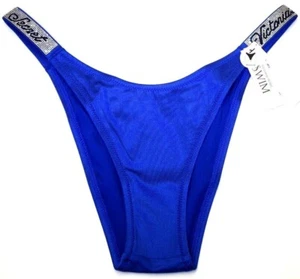 Victoria's Secret Swim Glanz Träger Brazilian Badehose blau Ruder S M XL XXL NEU - Bild 1 von 4