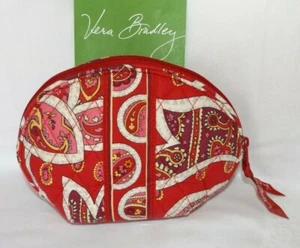 VERA BRADLEY Small Mirror Zip Cosmetic Case - Rosy Posies Pink - New - Picture 1 of 5
