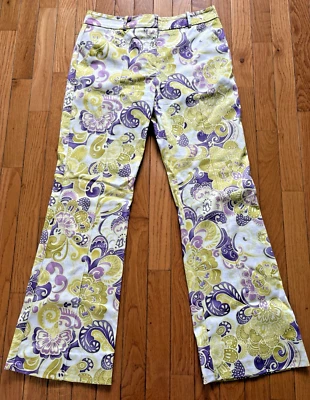 Pantalones de diseñador Joseph Ribkoff Funky vintage talla 6 púrpura Foto 1 de 4