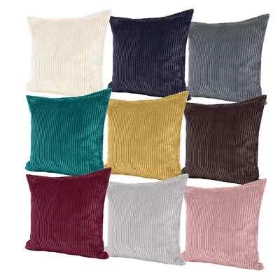 Cushion Covers Velvet Extra Soft Plush 18 X 18" Inch 45 x 45 cm - 17 Colours - Image 1 of 3