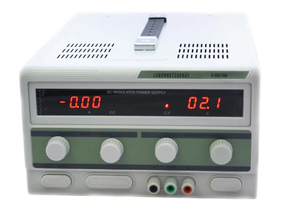 Regelbares DC Labornetzgerät 0-30V 0-20A Labornetzteil Netzgerät regelbar 20 A - Bild 1 von 4