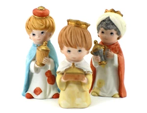 HOMCO THREE WISE MEN Kings Set of 3  Figurines for Nativity Porcelain Christmas - Picture 1 of 13