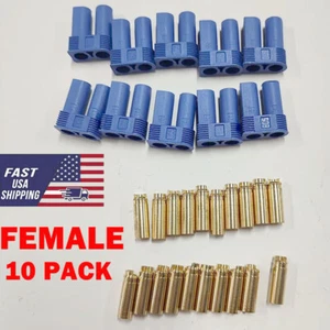 10 Pack: For EC5 FeMale/5MM Bullet Connectors Pre-Installed in Plastic Housing - Picture 1 of 7