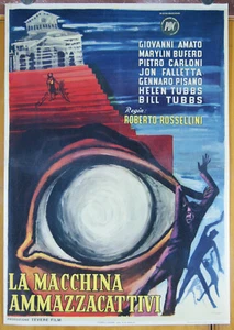 soggettone film LA MACCHINA AMMAZZACATTIVI Roberto Rossellini 1952 RARO ! GM - Foto 1 di 2