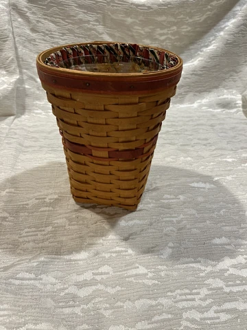 Longaberger May Series Snapdragon combo basket, liner & plastic inserts Signed Cover