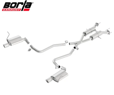 Borla Touring Cat-Back Exhaust w/ 4" Tips For 11-21 Jeep Grand Cherokee 5.7L V8 - Изображение 1 из 4