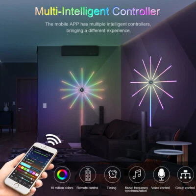 Bluetooth APP RGB+IC LED firework fairy lights dream colors lighting + Remote  - Image 1 of 4