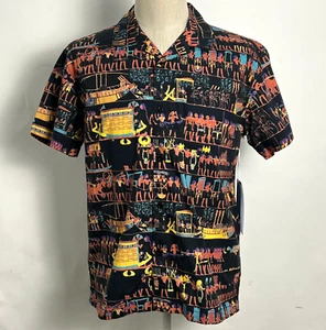 Obey Herren SS Organic Woven Button Down Hemd Heiro Schwarz/Multi Größe M Neu mit Etikett - Bild 1 von 2