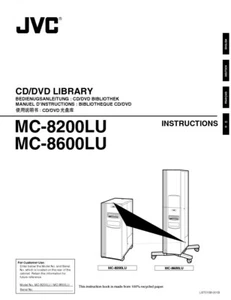 JVC MC-8200LU MC-8600LU CD DVD Library Owners Instruction Manual Reprint - Picture 1 of 1