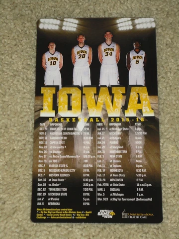 2015-16 IOWA HAWKEYES MEN'S BASKETBALL MAGNET *NIKE* TICKETS BRAND NEW L QQ K Cover