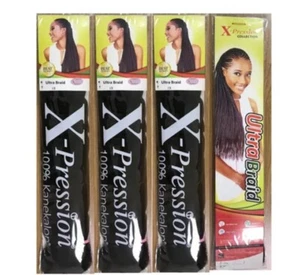 X-pression 82" Ultra Braiding Hair, 10 packs color #1 - Picture 1 of 2