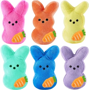 6Pcs New Upgrade Easter Bunny Plush, Easter Rabbit with Carrot Stuffed Animals, - Picture 1 of 12