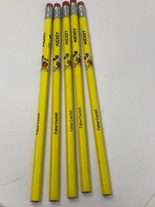 x5 MATITE TOPOLINO DISNEY FABER CASTELL #2 vintage anni 80 mai usate PULITE - Foto 1 di 3