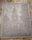 Ancienne plaque d'impression métal 1ère église Bennington VT
