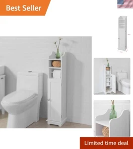 Free Standing Bathroom Toilet Paper Roll Holder, Storage Cabinet Holder, Orga... - Picture 1 of 10