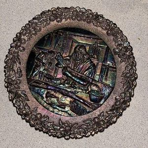Fenton Carnival Glass Plate 1976, The Gunsmith, 7th in Series American Craftsman - Picture 1 of 8