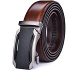 Ratchet Dress Leather Belts - Automatic Buckle Men's Fashion Cowhide Split 1Pc