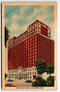 Postal de lino Hotel Knickerbocker Chicago Illinois IL UNP - Imagen 1 de 2