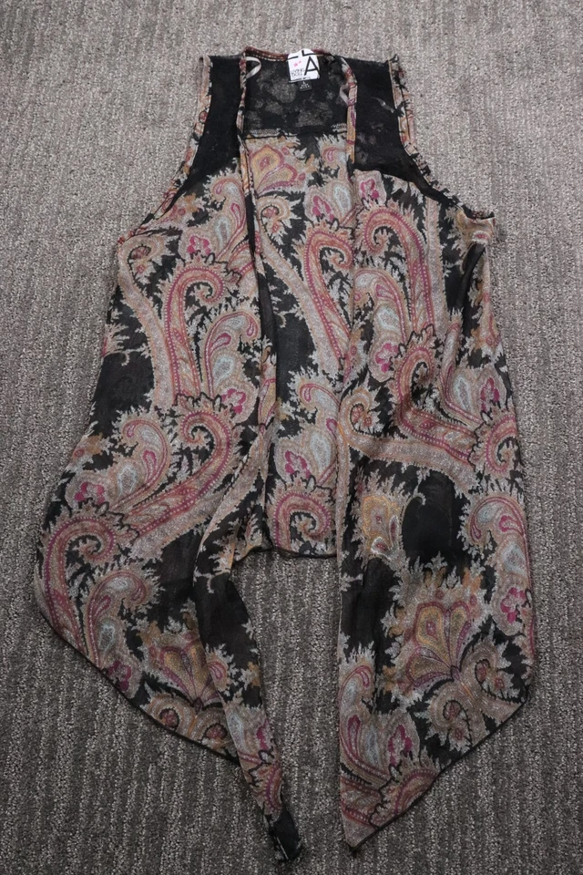 Cárdigan Living Doll Vintage Encaje Espalda Asimétrico de Gasa Hecho en EE. UU. Para Mujer L Foto 1 de 4