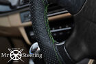 FOR 2011+ VOLVO VNL 630 PERFORATED LEATHER STEERING WHEEL COVER GREEN DOUBLE STT