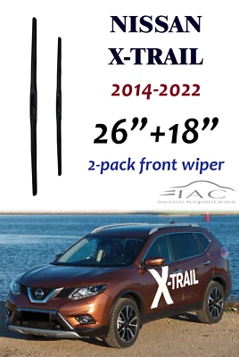 For Nissan X-Trail 2014-2022 26"+18" Front Windshield Three-Section Wiper Blade - Image 1 of 2