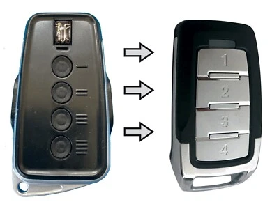 Ersatz Handsender für SH4-D BK Black Teckentrup CarTeck 12.1 20.1 30.1 race 40.1