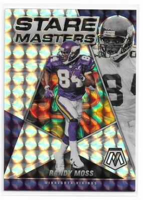 2022 Mosaic Randy Moss Silver Mosaic Prizm Stare Masters Minnesota Vikings - Image 1 of 2