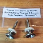 Vintage 2000 Squier Genuine Relic Tele Telecaster Strap Buttons And Screw 2