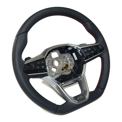 FR Lenkrad Multifunktion Seat Ateca Leon KL Tarraco Schaltwippen Leder gelocht - Bild 1 von 4