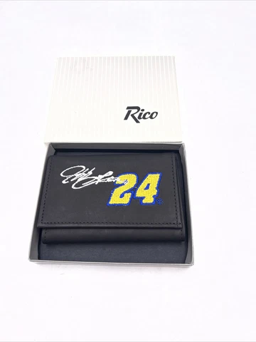 NASCAR Tri-Fold Leather Wallet 1998 JG Motorsports Embroidered w/Signature #24 Cover