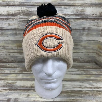 Gorra Chicago Bears Adulto Crema Taberna Puño Tejido Pom Gorro 47 Marca NFL Gorra Foto 1 de 4