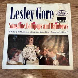 LESLEY GORE--PICTURE SLEEVE -+45-(SUNSHINE,LOLLIPOPS/RAUNBOWS)-P-PIC-SLV - Picture 1 of 5