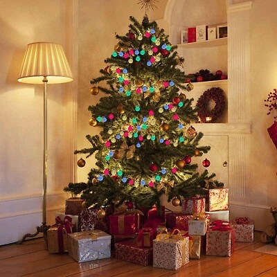 1.7cm Bubble Ball Fairy Lights Solar LED String Lights Decorations Xmas Garden - Image 1 of 4